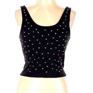 Cropped studded tank